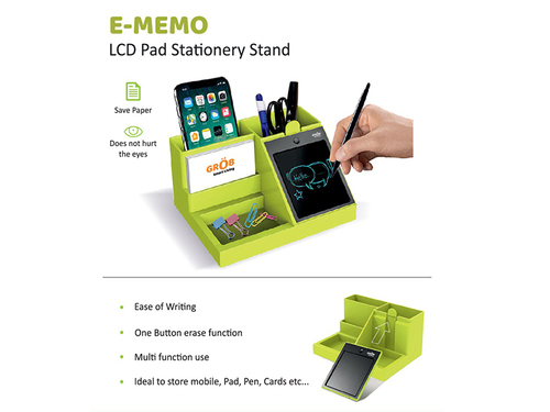 E-Memo LCD pad Stationery stand By BIG IMPORTS AND GIFTS