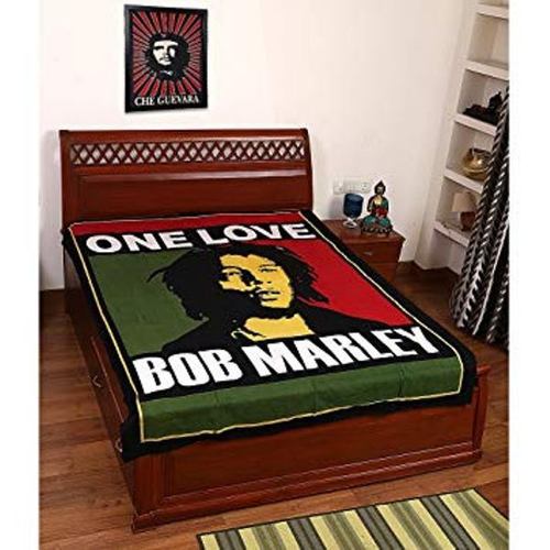 Multi Color One Love Bob Marley Indian Cotton Fabric Bohemian Wall Tapestry