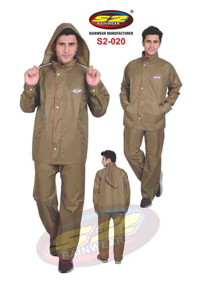 Brown Polyester Rain Suit