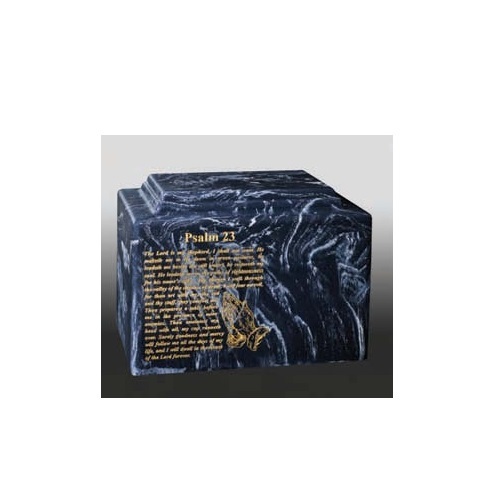 Psalm Blue Aluminum Cremation Urn