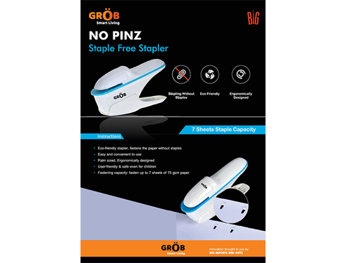No Pinz Staple Free Stapler By BIG IMPORTS AND GIFTS