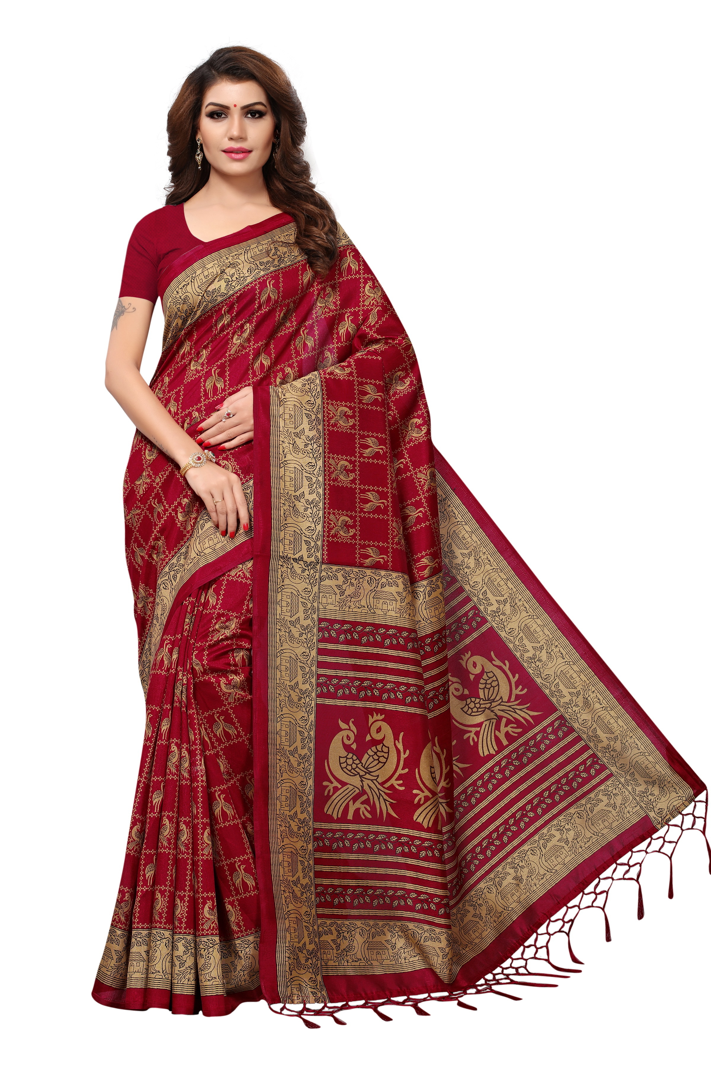 Kashmiri Designer Silk Saree