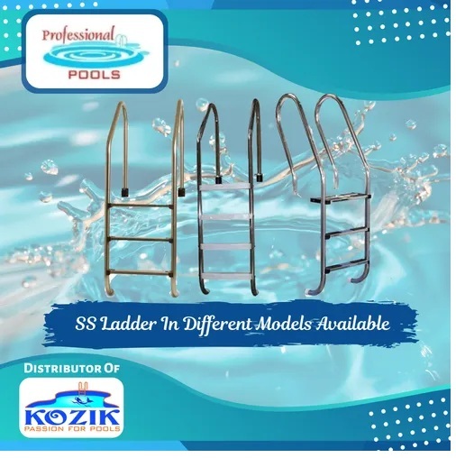 Stainless Steel 304 Swimming Pool Ladders - Shape: Rectangle