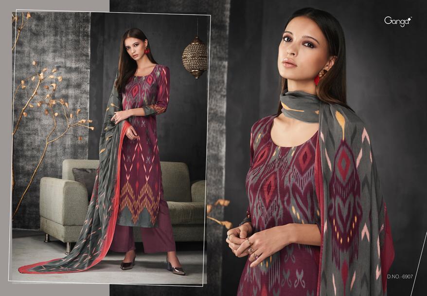 Printed Silk Salwar Kameez