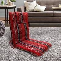 Kawachi Easy Floor Chair - High Quality Memory Foam, 50cm X 42cm X 55cm, Red - Adjustable Backrest, Portable Design, Perfect For Meditation And Gaming