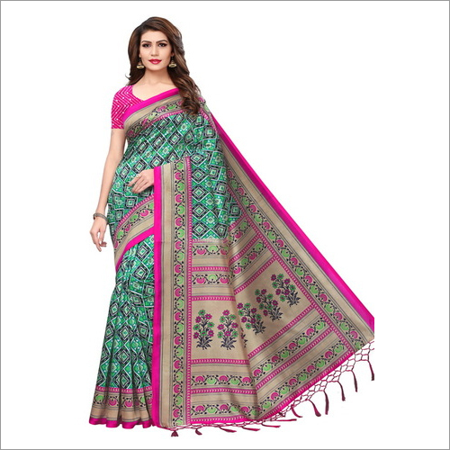 Mysore Fancy Printed Jhalar Saree