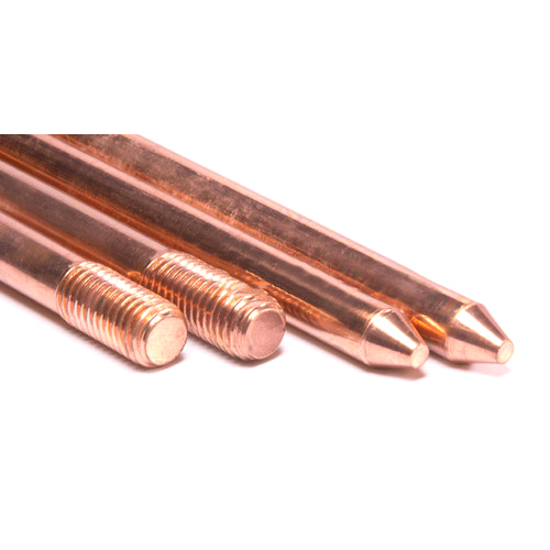 Solid Copper Earth Rods - 500 Grams, High Conductivity EC Grade Copper, Corrosion Resistant & Dimensionally Accurate for Enhanced Lightning Protection