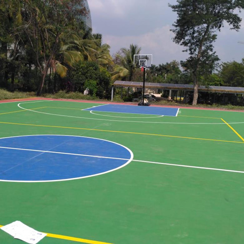 Green And Blue Basketball Court Flooring
