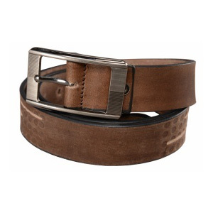 Zinc Mens Brown Leather Belt
