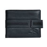 Black Mens Leather Slim Wallet
