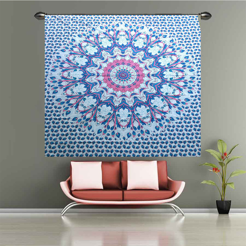 Handmade Indian 100% Cotton Multi Color Floral Hippie Tapestry