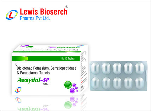 Diclofenac Pottasium 50MG  Paracetamol 325MG  Serratiopeptidase Tablet15MG