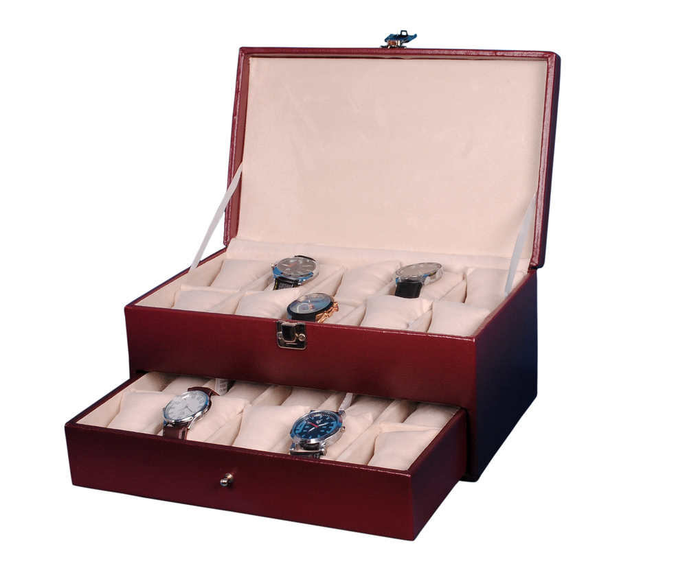 Hard Craft maroon Watch Box for 20 Watches