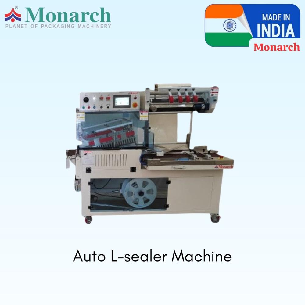 Automatic L-Sealer Machine - Shrink Film Material 70 x 26 x 63 Inch Dimensions Gray Color | Automatic 10-20 Pcs/min Capacity 220 Volt Power Supply 6 Month Warranty