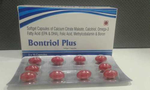 Softgel Capsules of Calcium Citrate Maleate , Calcitriol, Omega -3 Fatty Acid (Epa & Dha) , Folic Acid, Methylcobalamin & Boron
