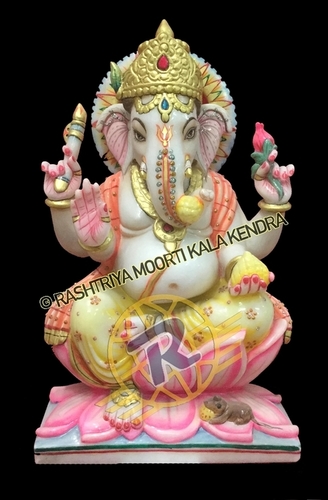 Uv Resistant Ganesha Marble Statue