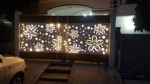 Cnc Metal Gate With Led Light