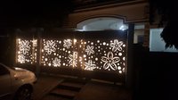 cnc metal gate with led light