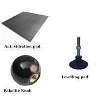Anti Vibration Pad And Bakelite Knob - Durable Rubber And Steel, Standard Size, Black Color , Ergonomic Control With Shock Absorption
