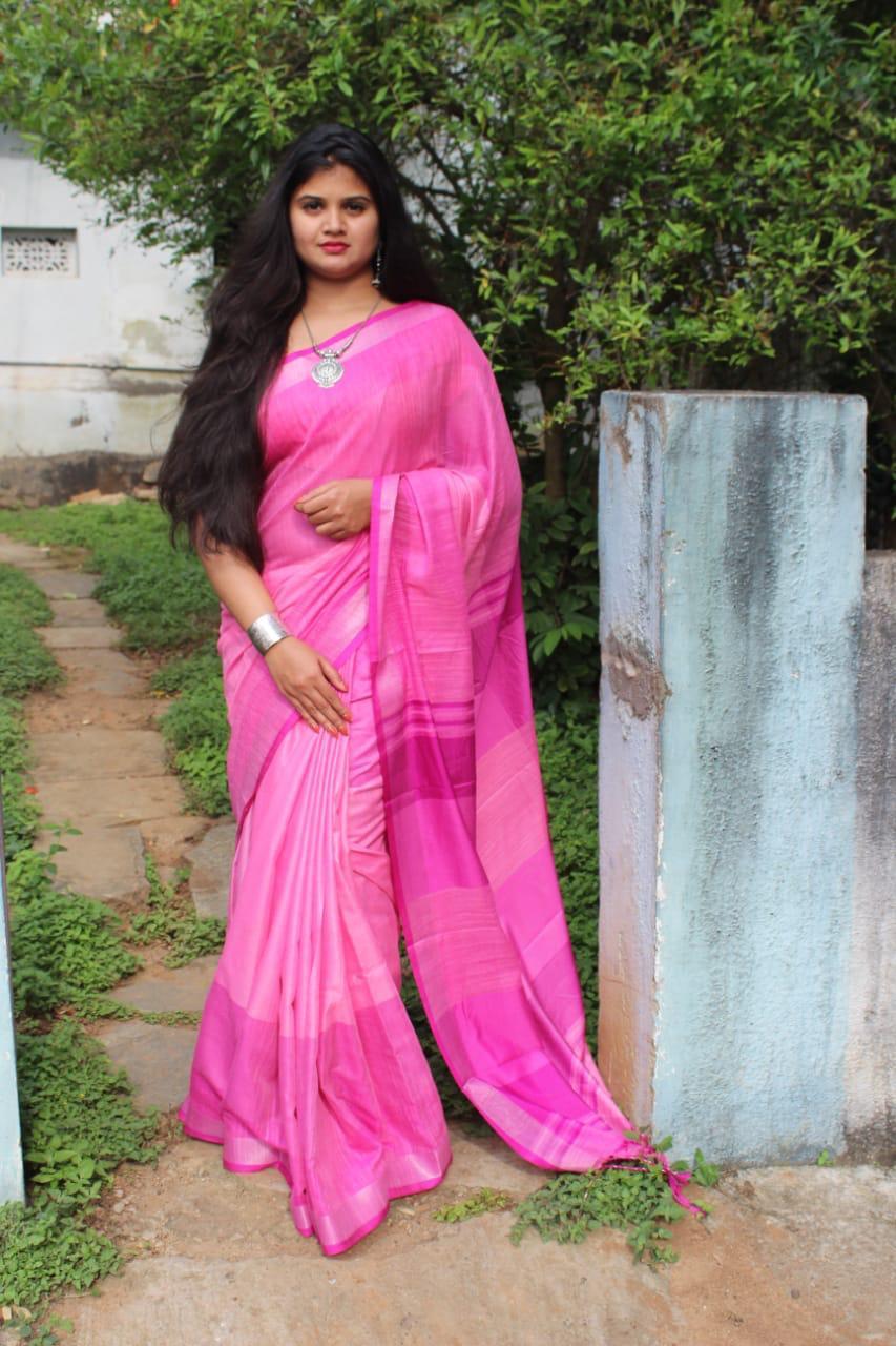 Pure Linen Saree