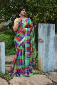 Pure Linen Saree