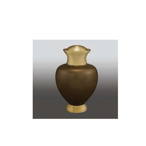 Gold & Brown Brass Cremation Urn