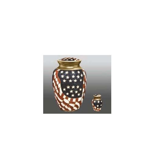 Old Glory Brass Cremation Urn