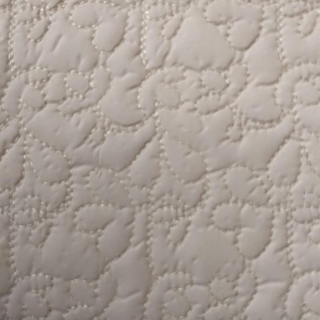 white quilted fabric