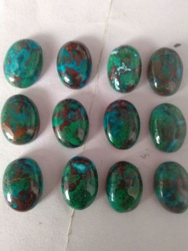 Chrysocolla Stone - High Grade Mineral Gemstones, Calibration & Free Size | Blue to Green Colors with Unique Patterns and Fine Polish