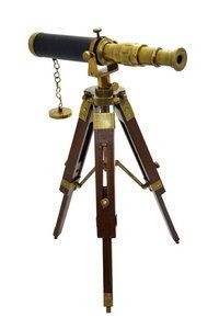 ANTIQUE TRIPOD TELESCOPE REPLICA (LENGHT -27CM WITH STAND HEIGHT-37CM)