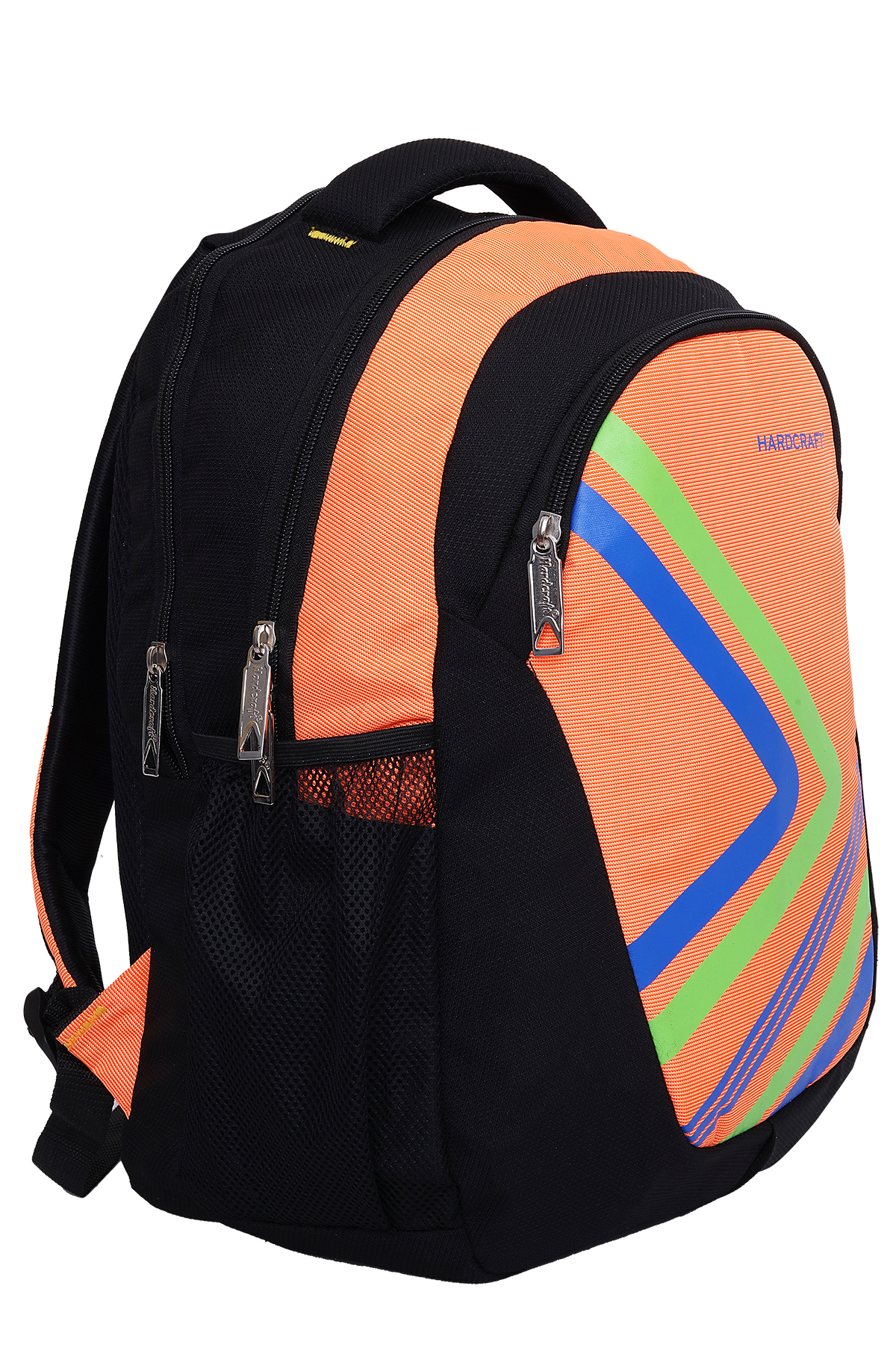 Hard Craft Unisex's Backpack 15 Inch Laptop Backpack Lightweight (Orange-Black)