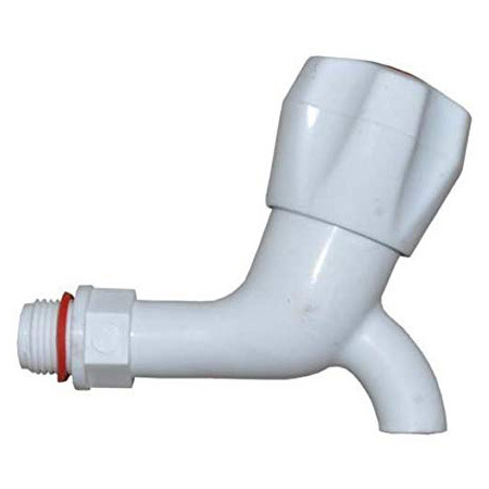 Round White Pvc Bib Cock