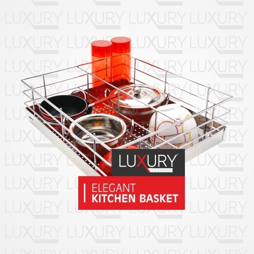 Steel Finish Ss Sheet Partition Basket