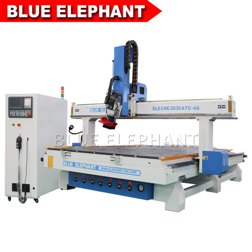 Vacuum Cleaning System 2030 Cnc Router With 4 Axis Rotary Device For Shaped Wooden Table Legs