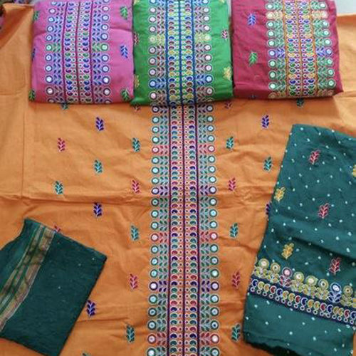 Heavy Quality Kutchhi Work Embroidery Salwar Suit Material