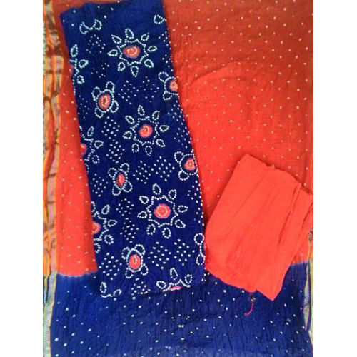 Bandhani Work Suit With Bandhani Dupatta