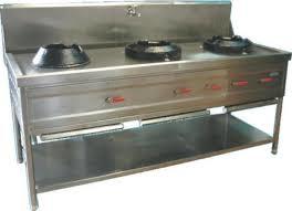 THREE BURNER CHINESE COOKING RANGE