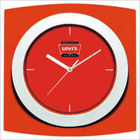 Glass Wall Clocks - Glass & Plastic, 12x12 Inches, Red | Durable Material, Easy Installation, Elegant Design, Precise Timekeeping, Stylish Look, Wall Mountable