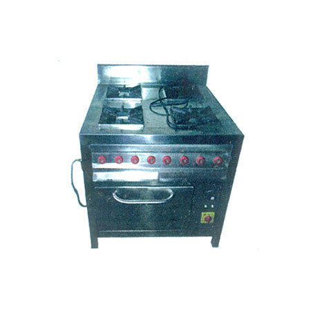 4 Burner Gas Range With Oven - Stainless Steel, Variable Size | Four Burners, Time-Saving, Durable, Efficient Cooking