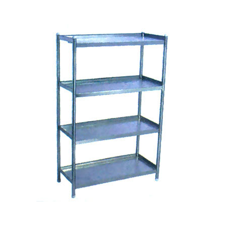 SS Storage Rack - Stainless Steel, 90x45x150cm, Four Shelves | Durable, Spacious, Rustproof, Stackable, Easy Cleaning