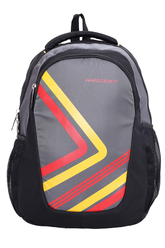 Hard Craft Unisex's Backpack 15inch Laptop Backpack Lightweight (Grey-Black)