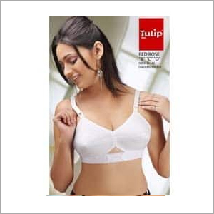 2 Pcs Ladies Cotton Bra - Cotton Fabric, Size 30-44, Color: White | Padded Design, Plain Pattern for Comfortable Fit