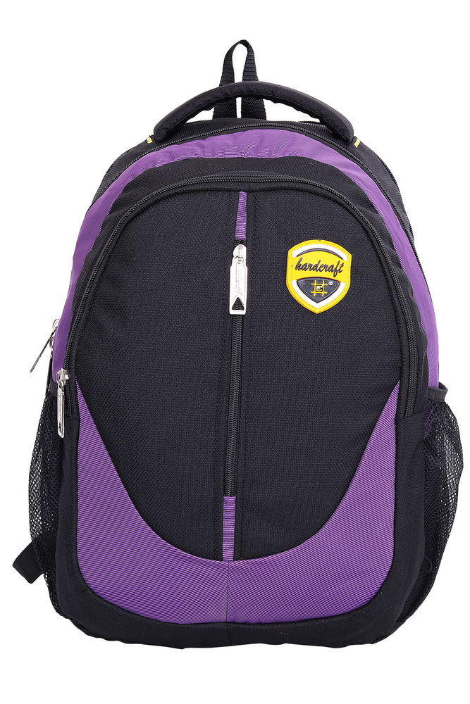 Hard Craft Unisex's Backpack 15inch Laptop Backpack M-Zip Lightweight (Purple-Black)