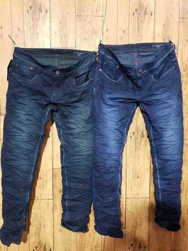 Undefined - Slim Fit Denim Jeans, Blue Color with Wrinkled Pattern | Washable, No Fade, Ideal for All Seasons: Summer, Winter, Rainy, Spring