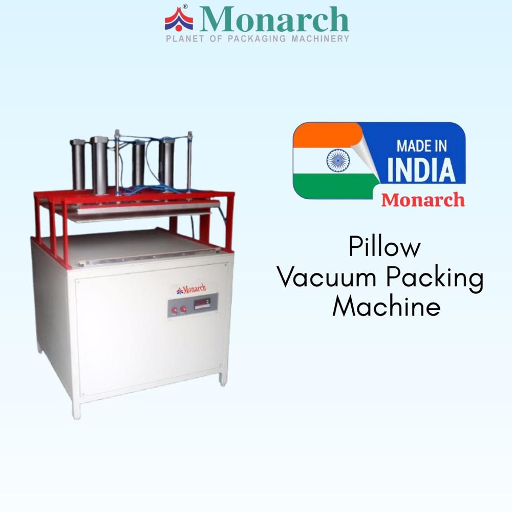 Pillow Packing Vacuum Machine - Plastic, 46" X 32" X 54" | Semi-Automatic, Red & White, 240V Electric, Frequency Speed Control