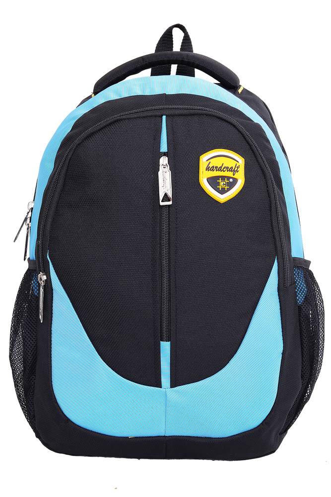 Hard Craft Unisex's Backpack 15inch Laptop Backpack M-Zip Lightweight (Blue-Black)
