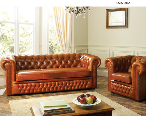 Brown Classic Leather Sofa