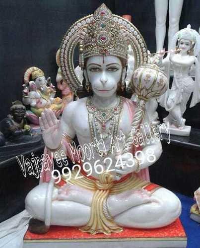 Home Pure Marble Hanuman Statue