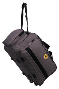 Hard Craft Nylon Grey Lightweight Waterproof Luggage Travel Bag with Roller Wheels