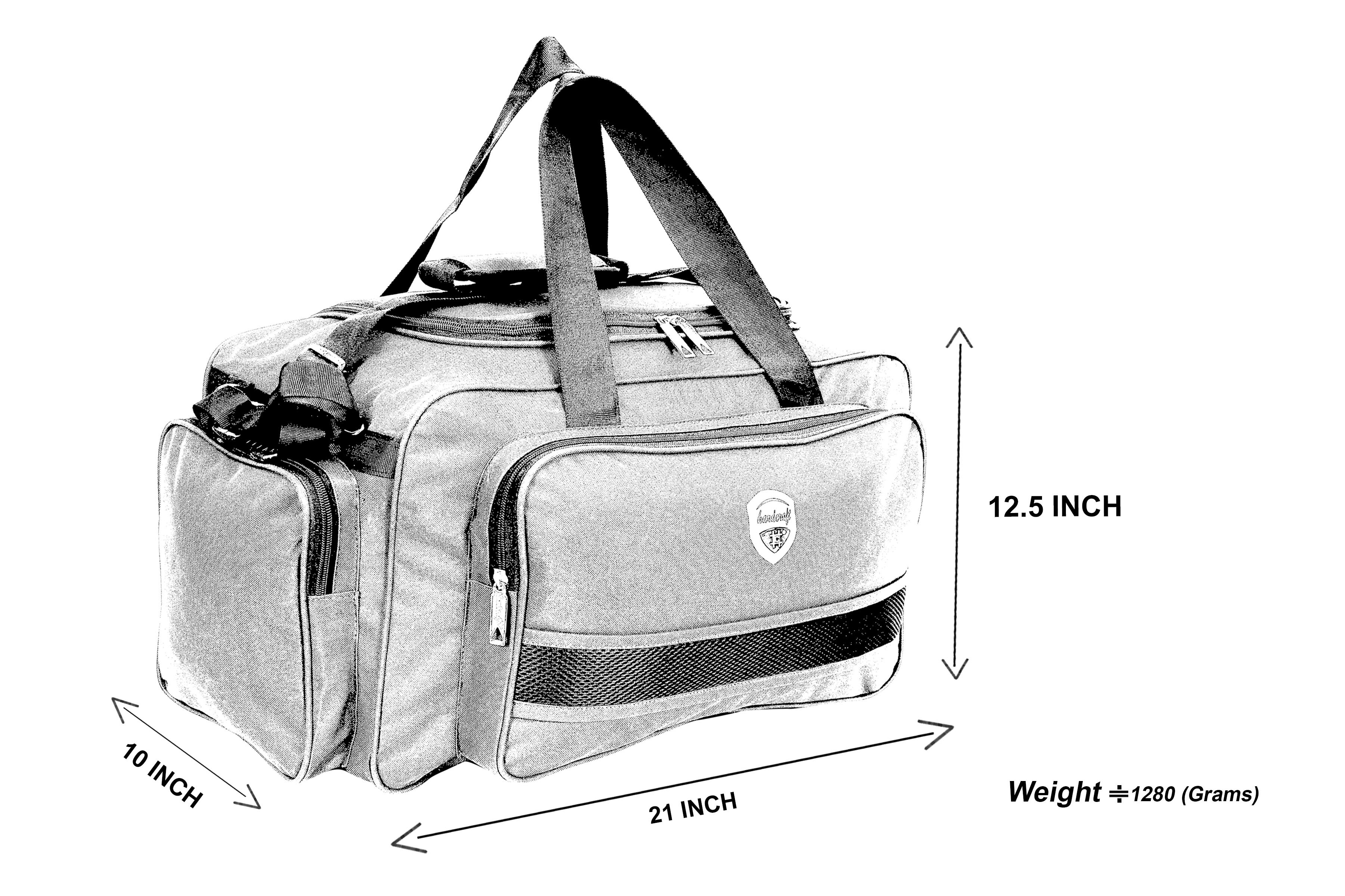 Hard Craft Nylon Grey Lightweight Waterproof Luggage Travel Bag with Roller Wheels
